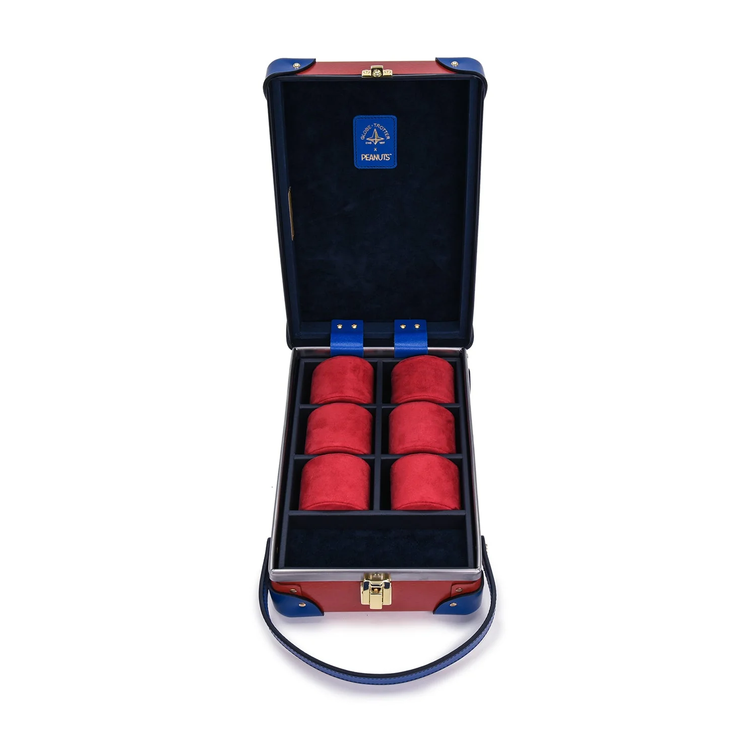 Peanuts · 6-Slot Watch Case | Red/Cobalt/Gold - Image 4