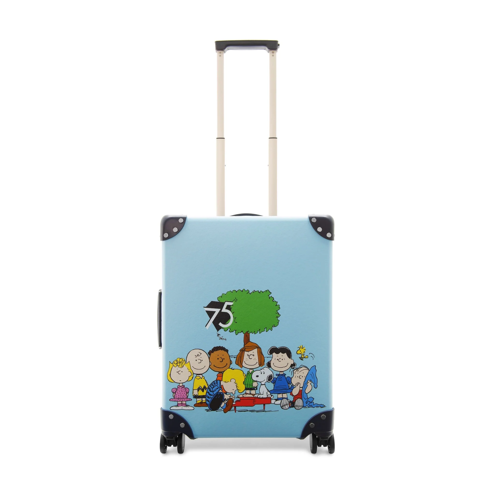 Peanuts 75th Anniversary · Carry-On - 4 Wheels | Pastel Blue/Navy/Chrome - Image 6