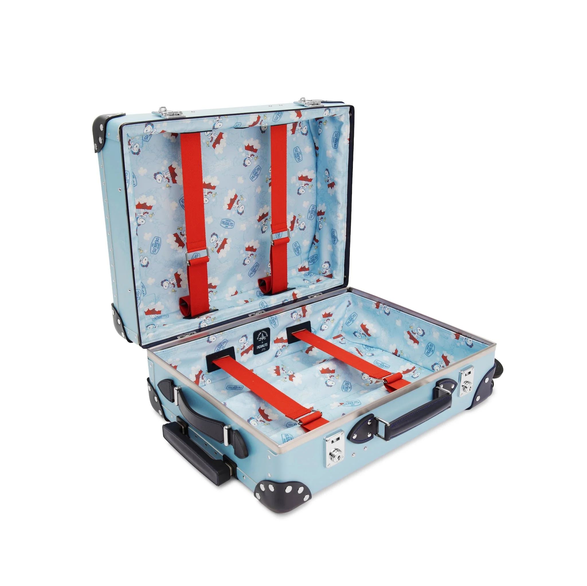 Peanuts 75th Anniversary · Carry-On - 4 Wheels | Pastel Blue/Navy/Chrome - Image 8