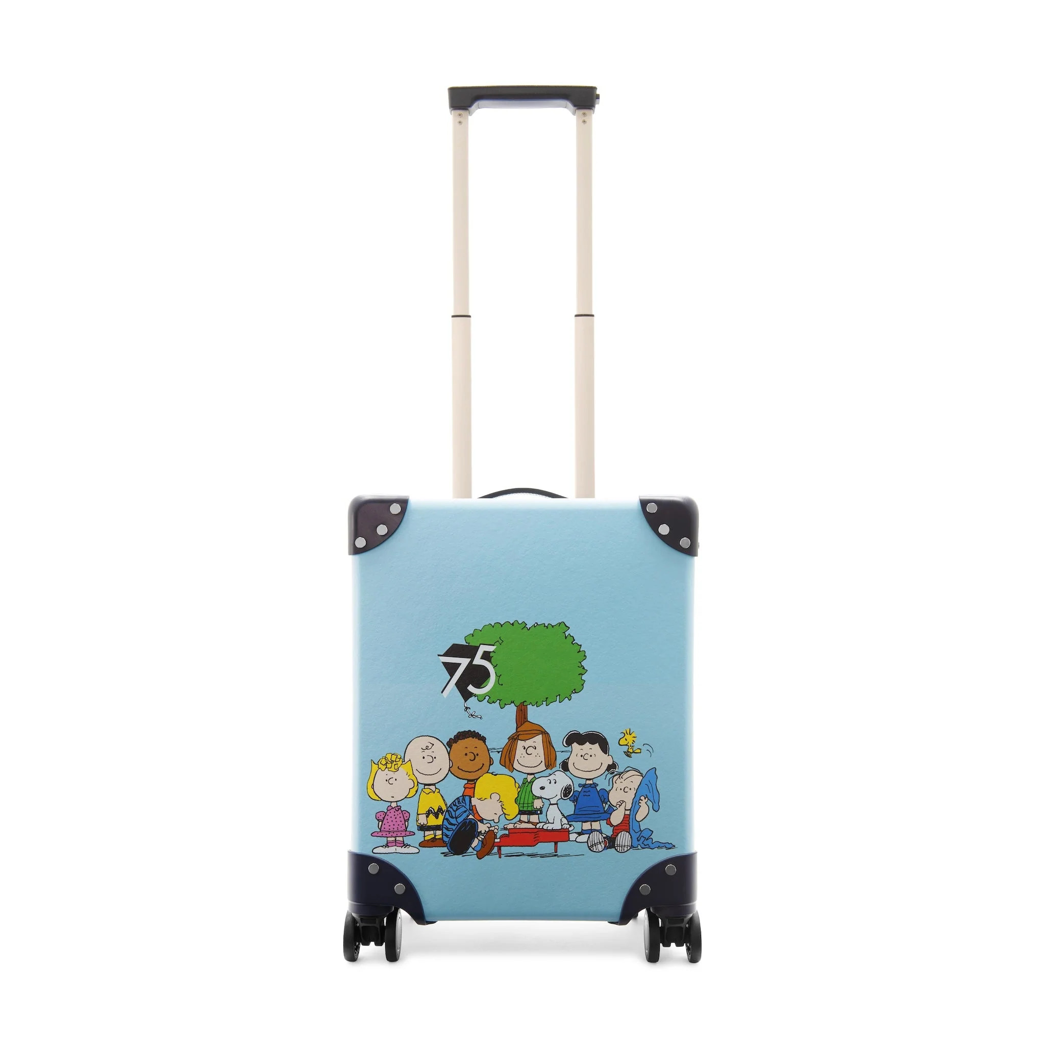 Peanuts 75th Anniversary · Pilots Case - 4 Wheels | Pastel Blue/Navy/Chrome - Image 6