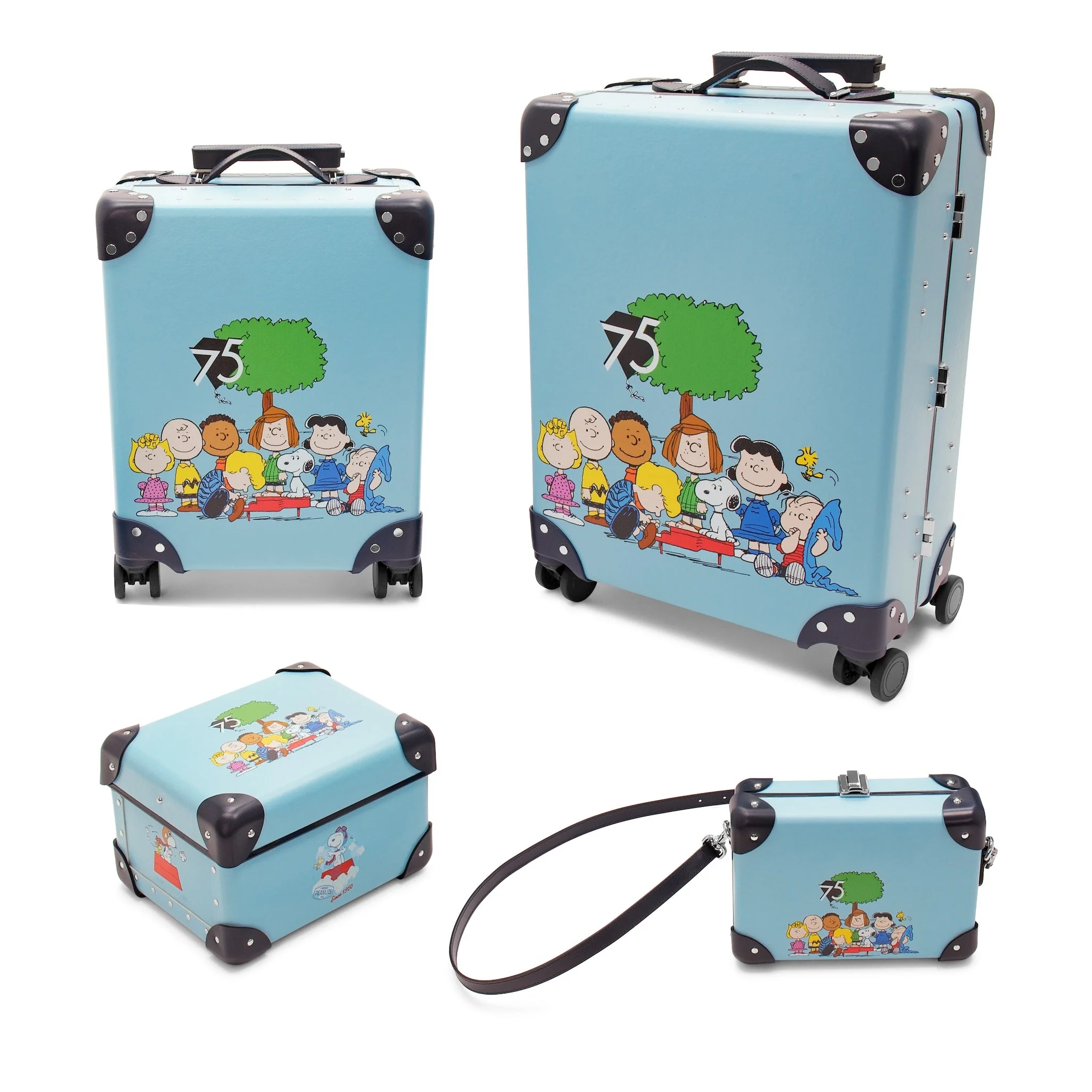 Peanuts 75th Anniversary · Small Storage Box | Pastel Blue/Navy/Chrome - Image 9