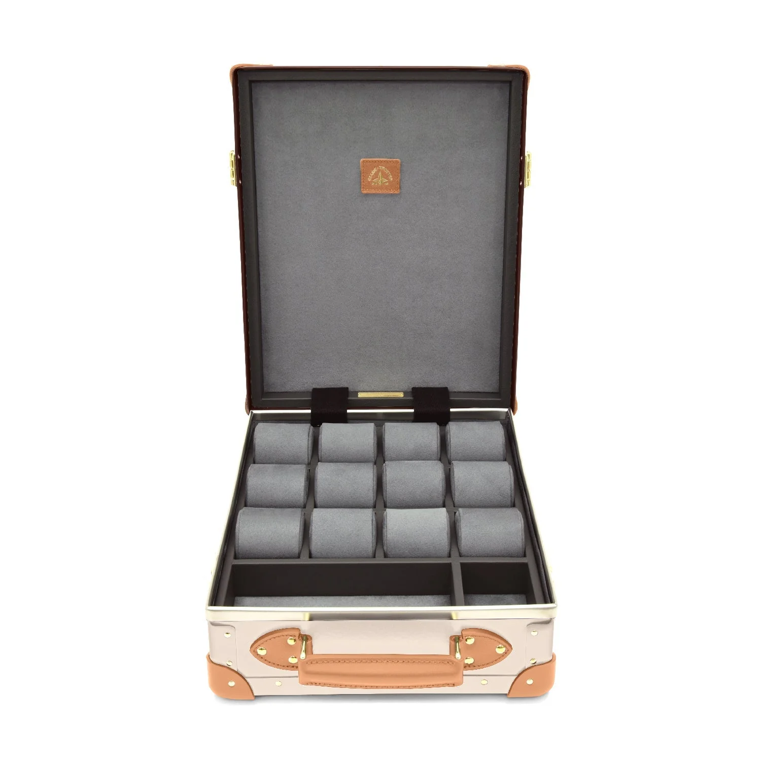 Safari · 12-Slot Watch Case | Ivory/Natural/Gold - Image 3