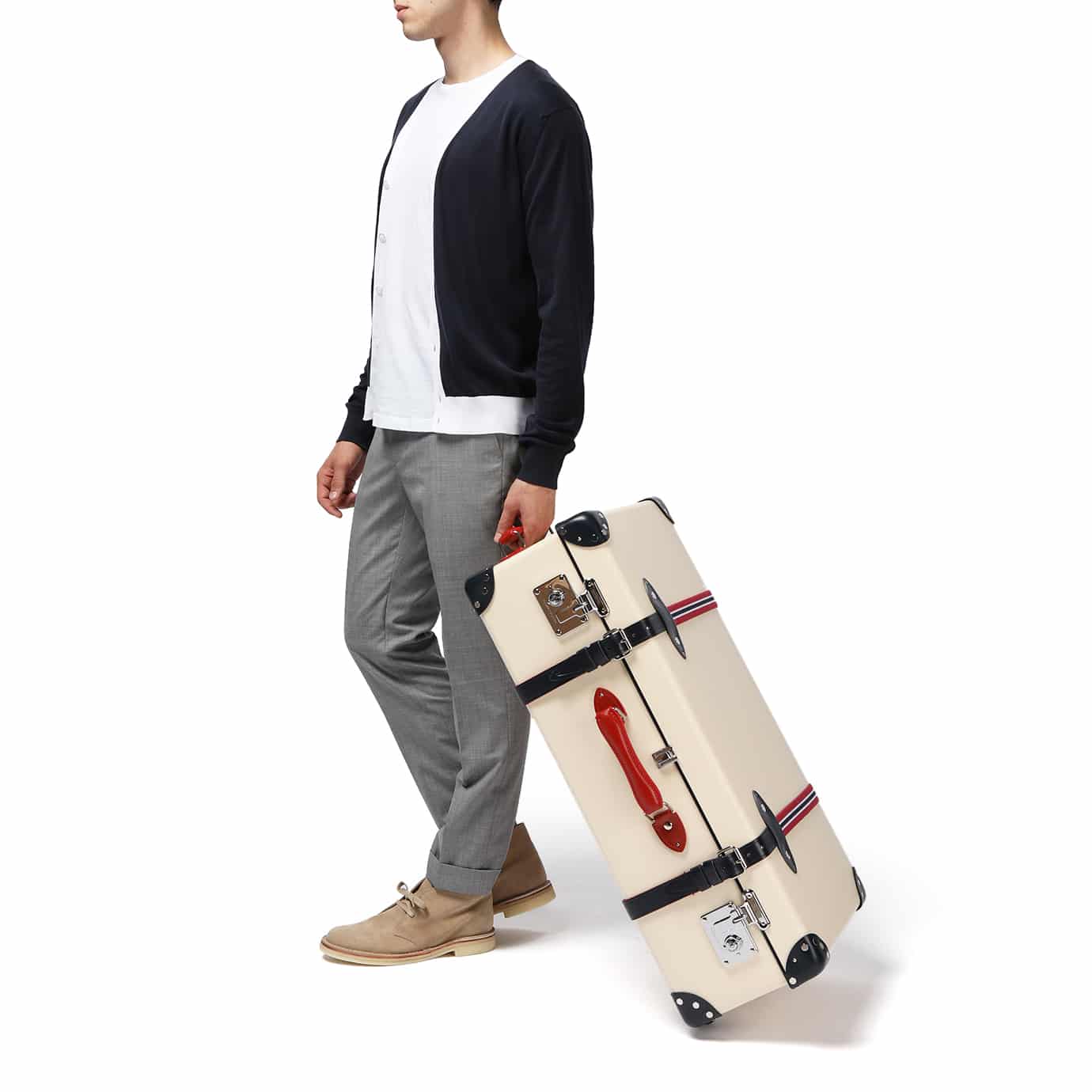 St. Moritz · Large Suitcase | Ivory/Navy/Chrome - Image 7