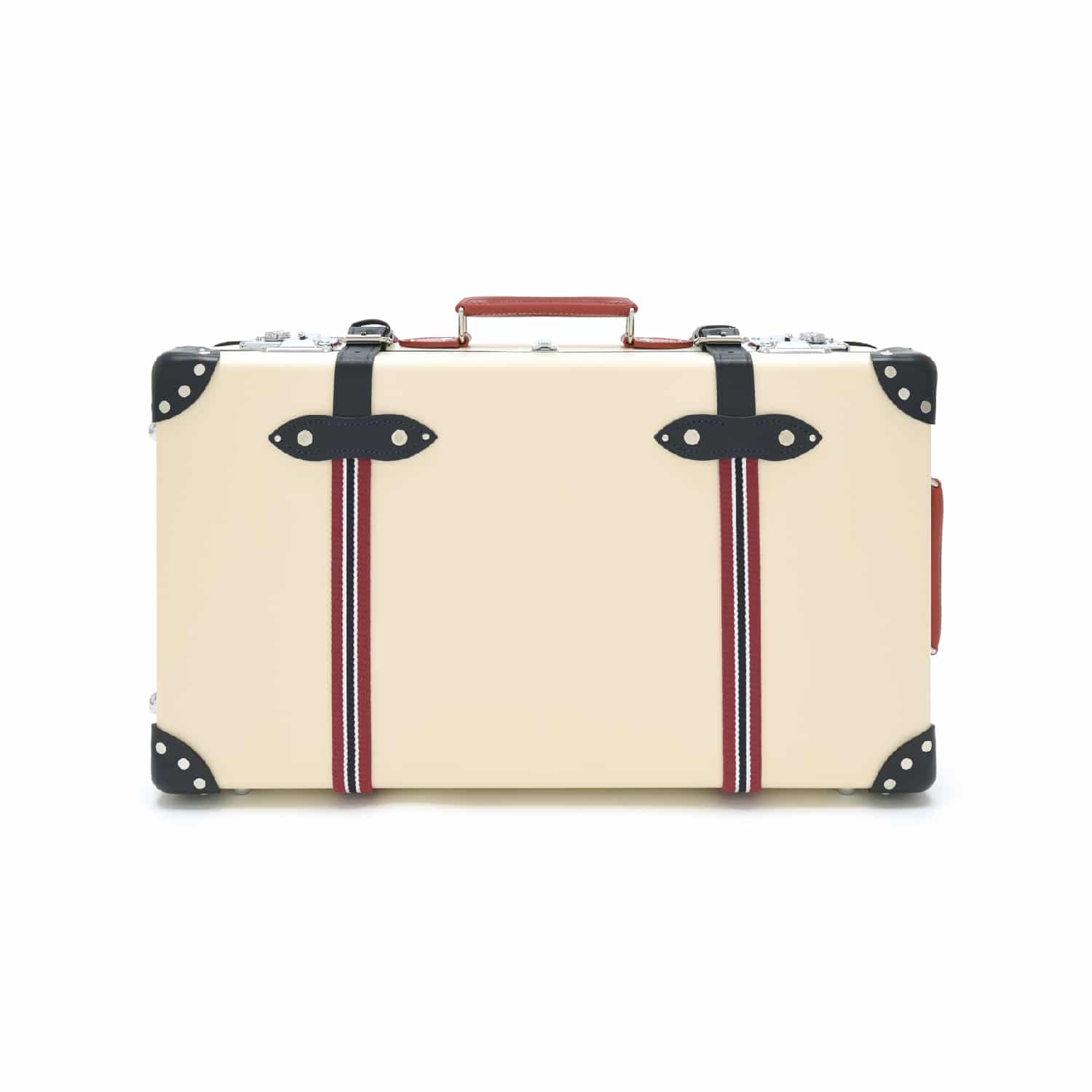 St. Moritz · Medium Check-In - 2 Wheels | Ivory/Navy/Chrome