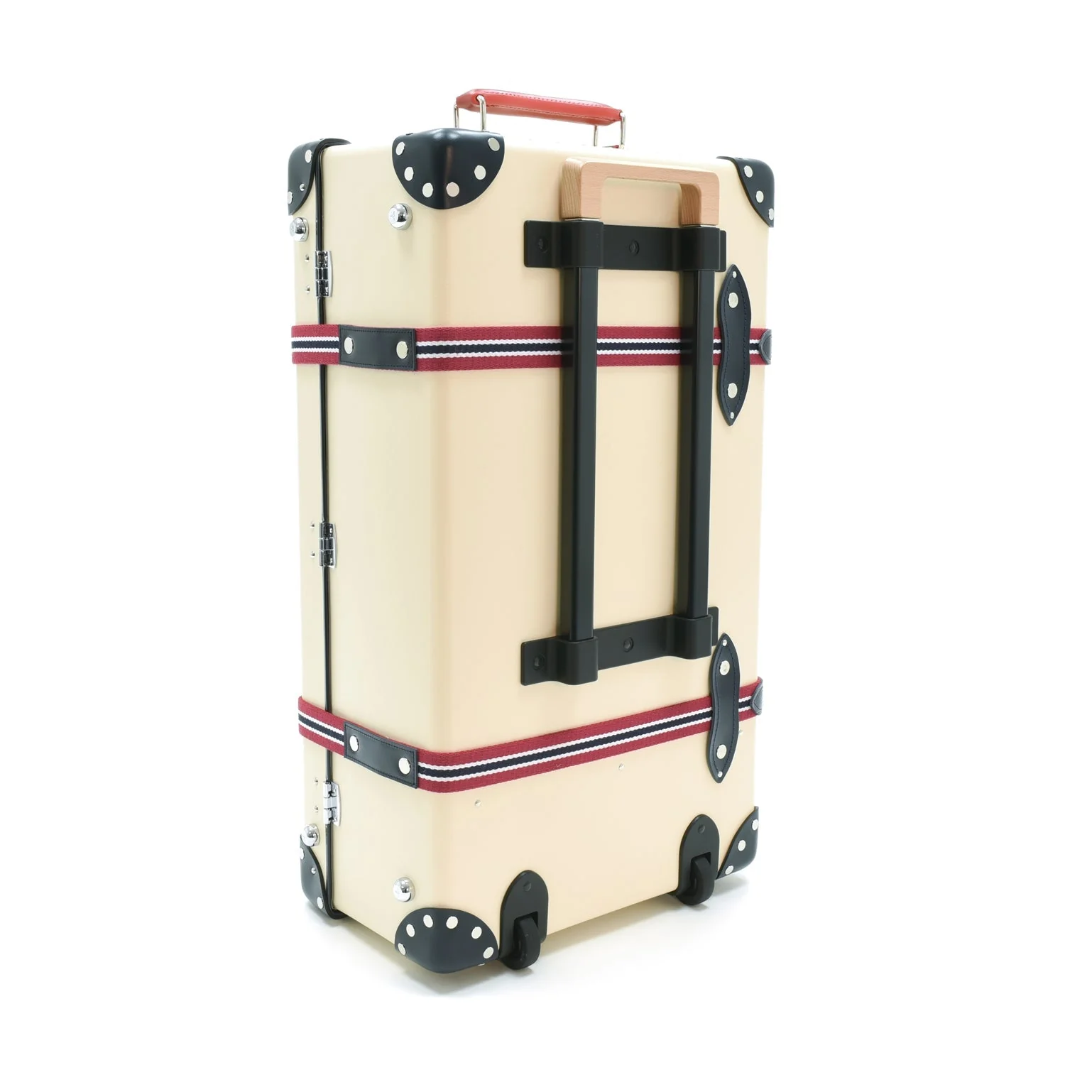 St. Moritz · Medium Check-In - 2 Wheels | Ivory/Navy/Chrome - Image 3
