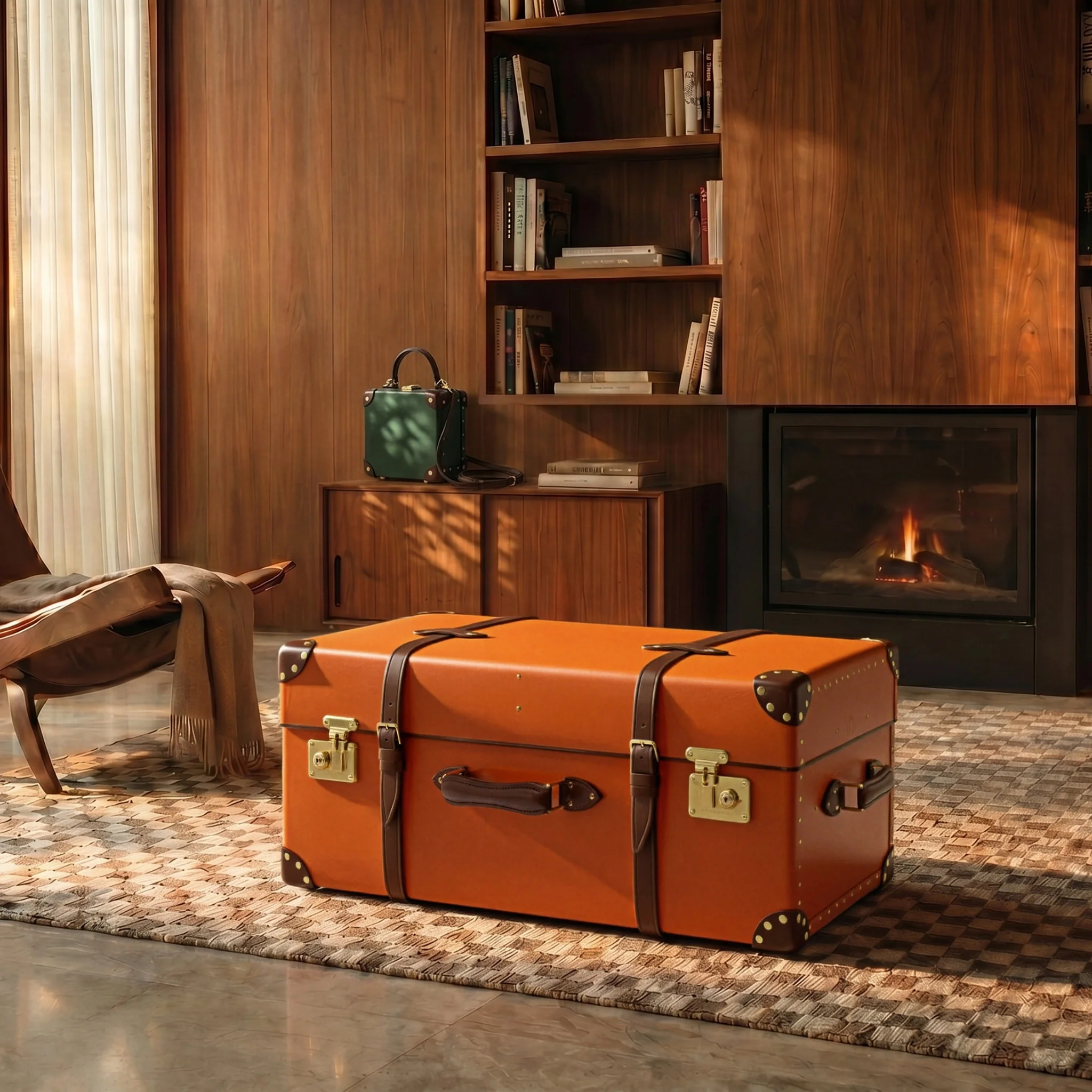 Centenary · Steamer Home Trunk | Marmalade/Brown/Gold - Image 7