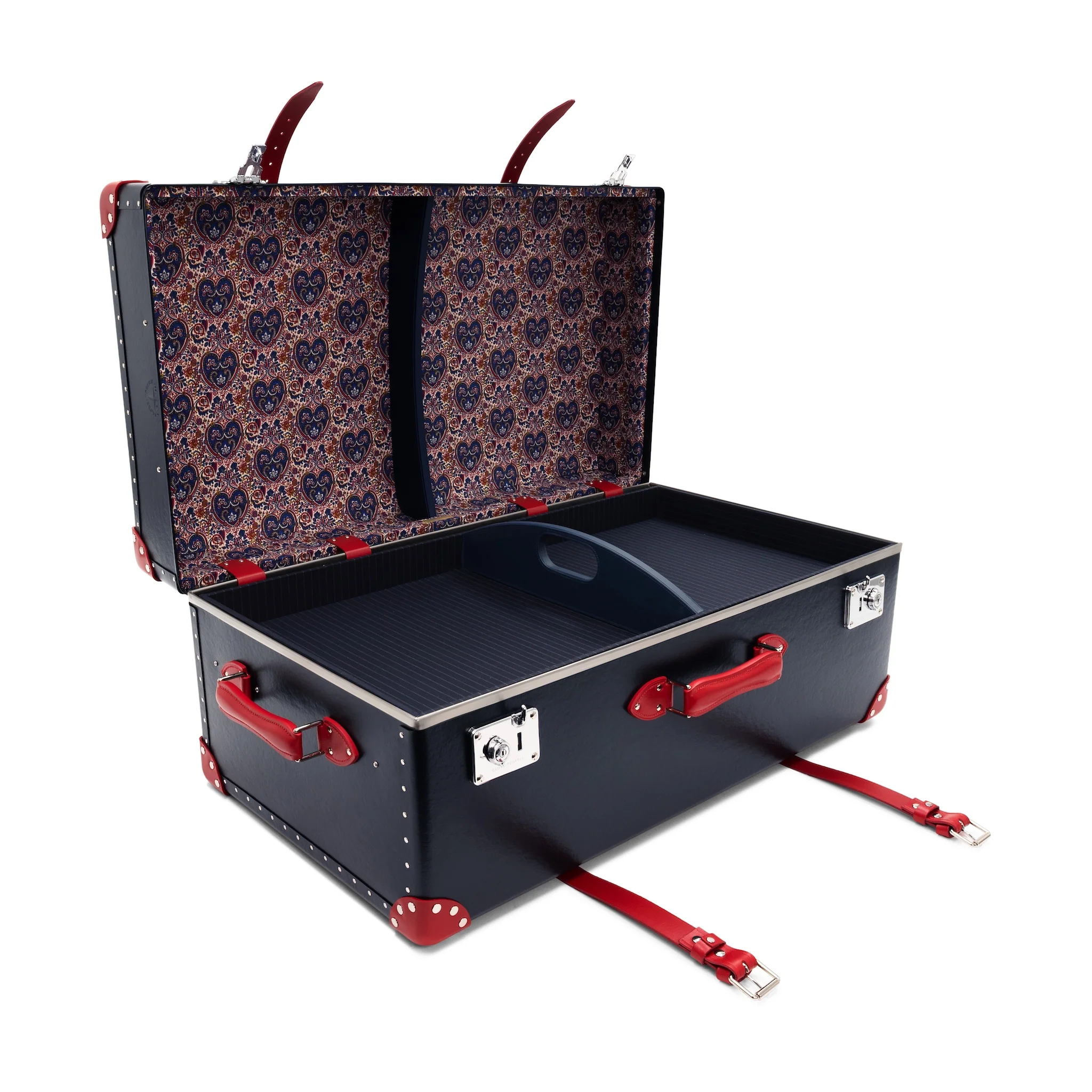 Centenary · Steamer Home Trunk | Navy/Red/Chrome - Image 3